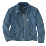 Picture of Carhartt 106245 Womens Loose Fit Denim Detroit Jacket