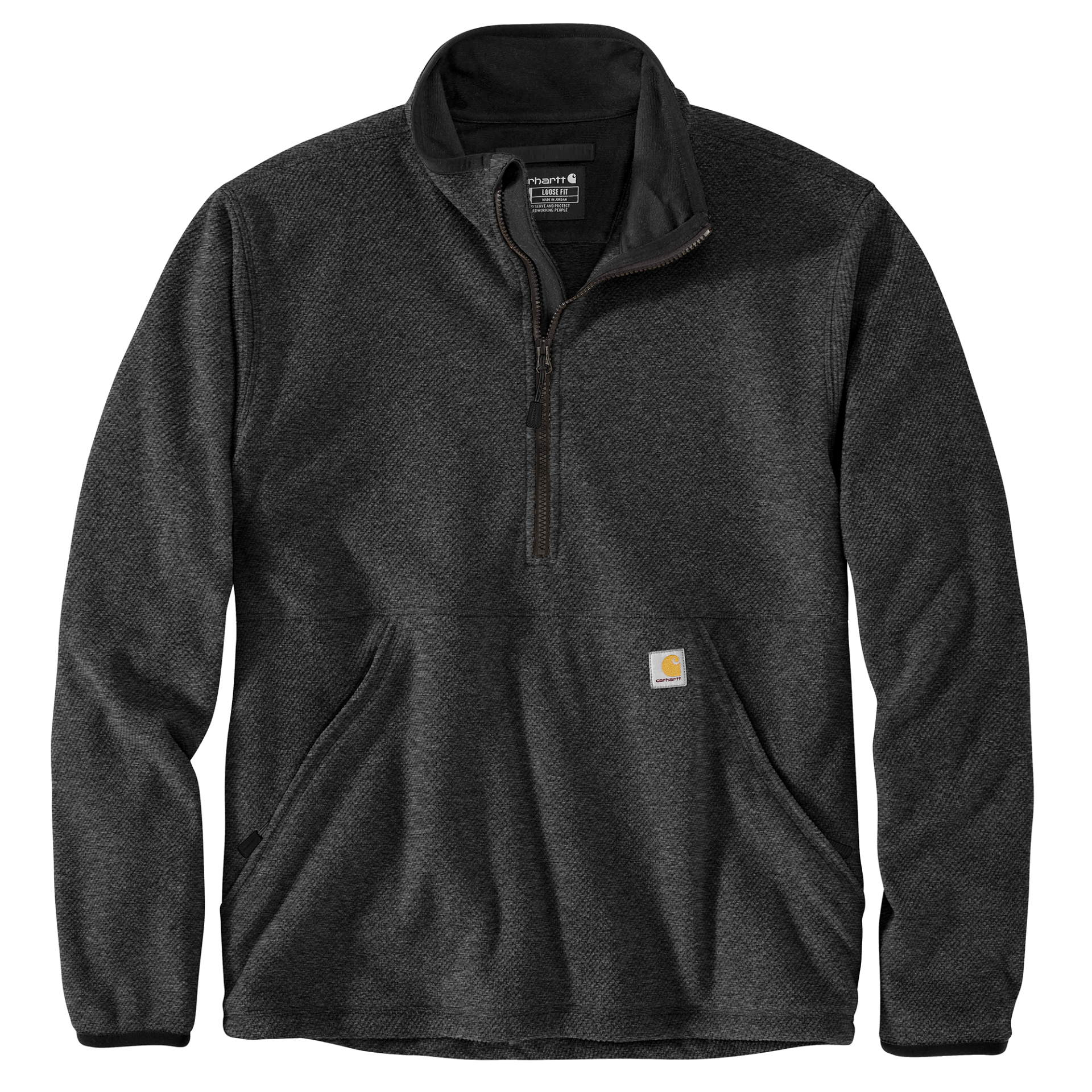 Picture of Carhartt 106417 Mens Half-Zip Relaxed Fit Fleece Pullover