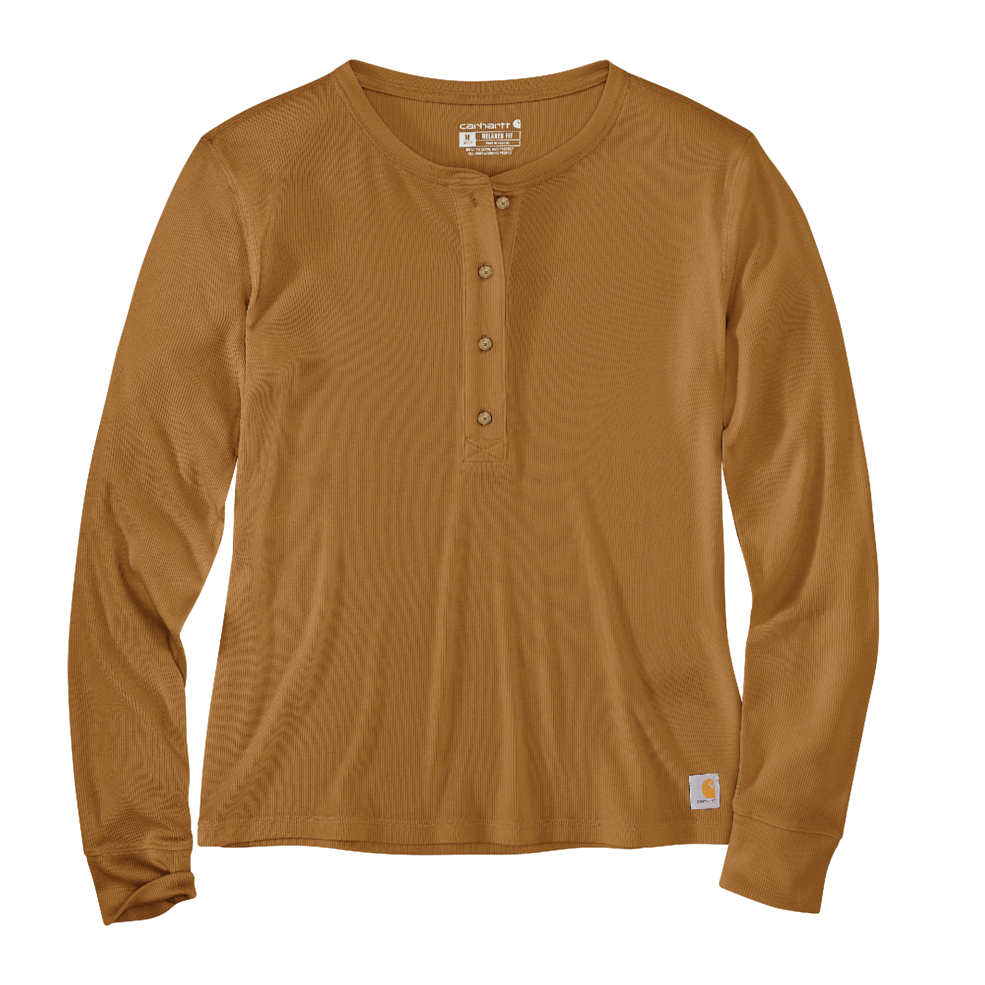 Picture of Carhartt 106480 Womens TENCEL™ Fiber Series Relaxed Fit Long-Sleeve Ribbed Henley