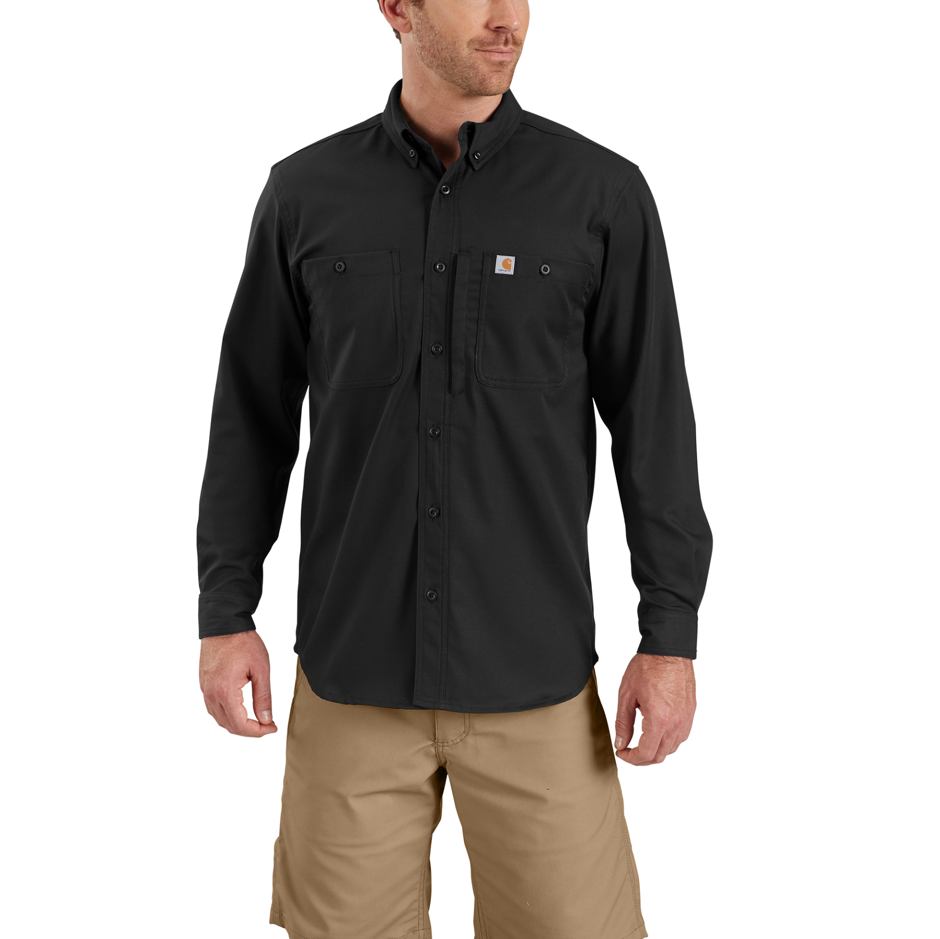 Picture of Carhartt 106689 Mens RUGGED PROFESSIONAL™ SERIES Relaxed Fit Canvas Long Sleeve Work Shirt