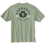 Picture of Carhartt 106750 Mens Relaxed Fit Heavyweight Short-Sleeve Pocket Shamrock Graphic T-Shirt