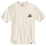 Picture of Carhartt 106750 Mens Relaxed Fit Heavyweight Short-Sleeve Pocket Shamrock Graphic T-Shirt