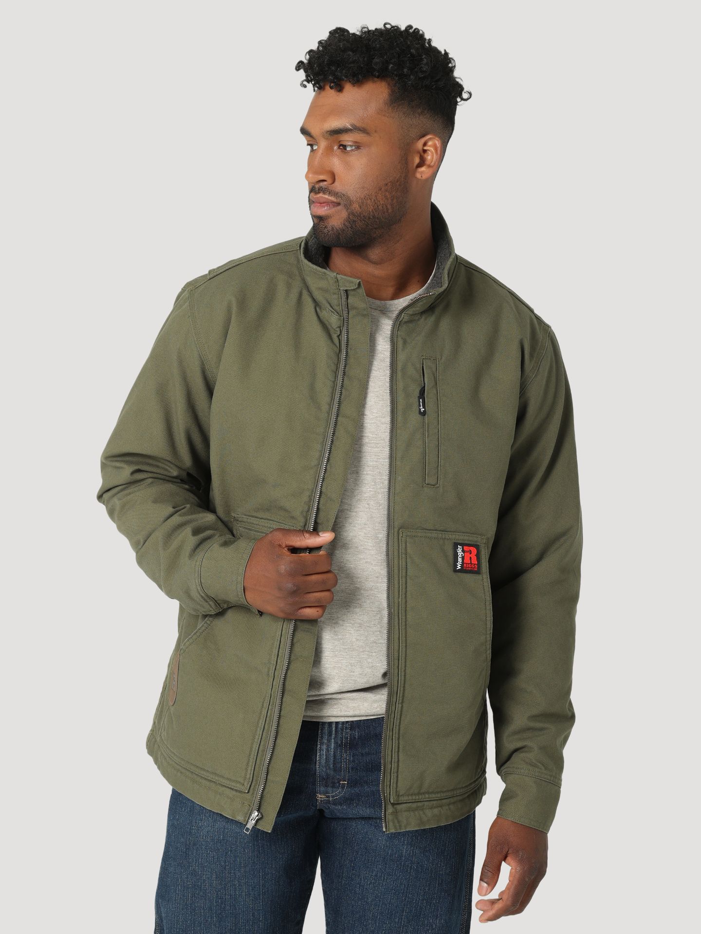 Picture of Wrangler 112318424 Riggs Workwear® Sherpa Lined Canvas Jacket