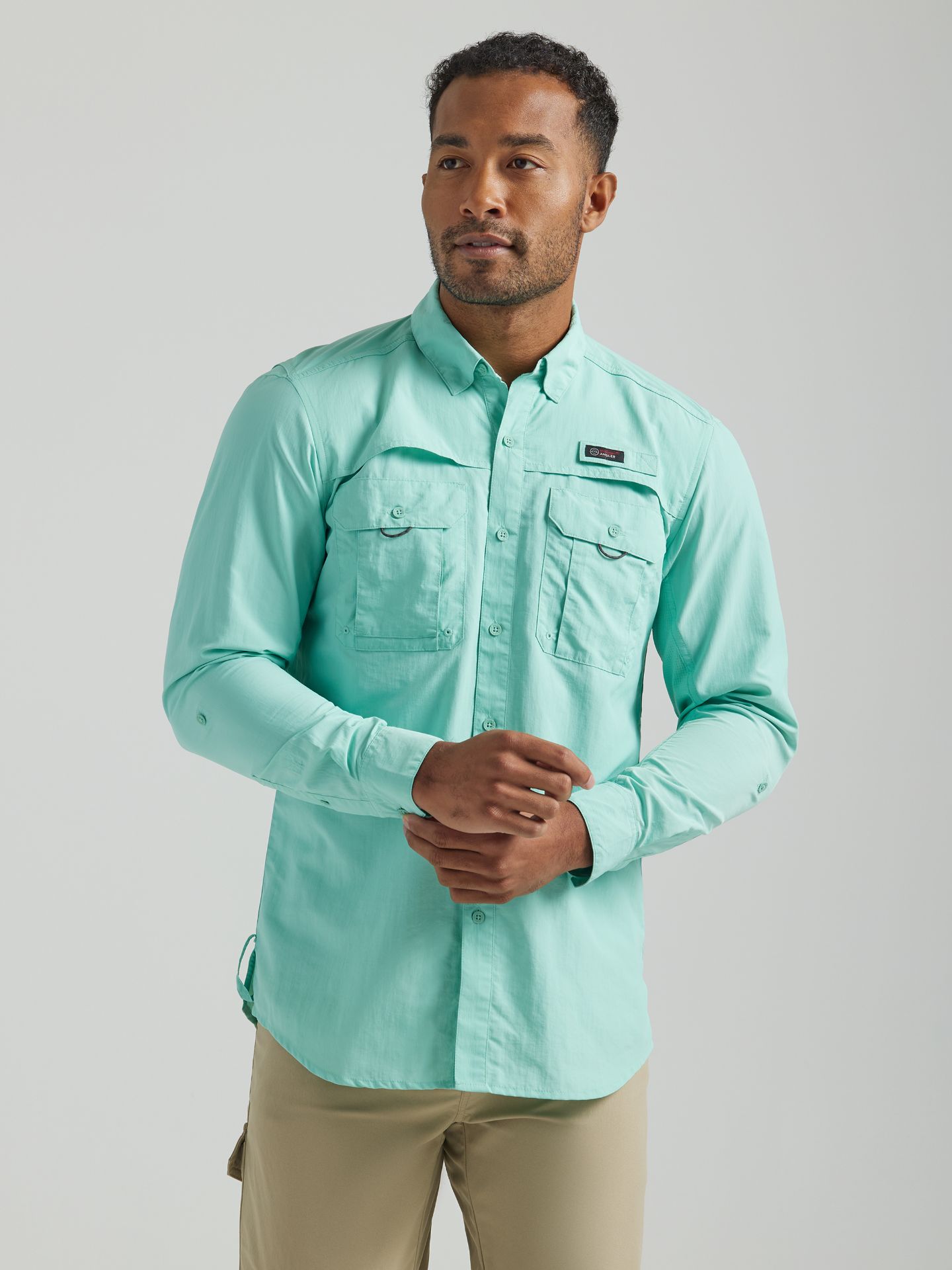 Picture of Wrangler 112331259 ATG -x- Long Sleeve Angler Shirt