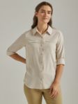 Picture of Wrangler 112333893 ATG -x- Womens Mixed Material Shirt