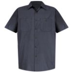 Picture of Red Kap® SP24-MICRO-CHECK Men's Short Sleeve Geometric Microcheck Work Shirt