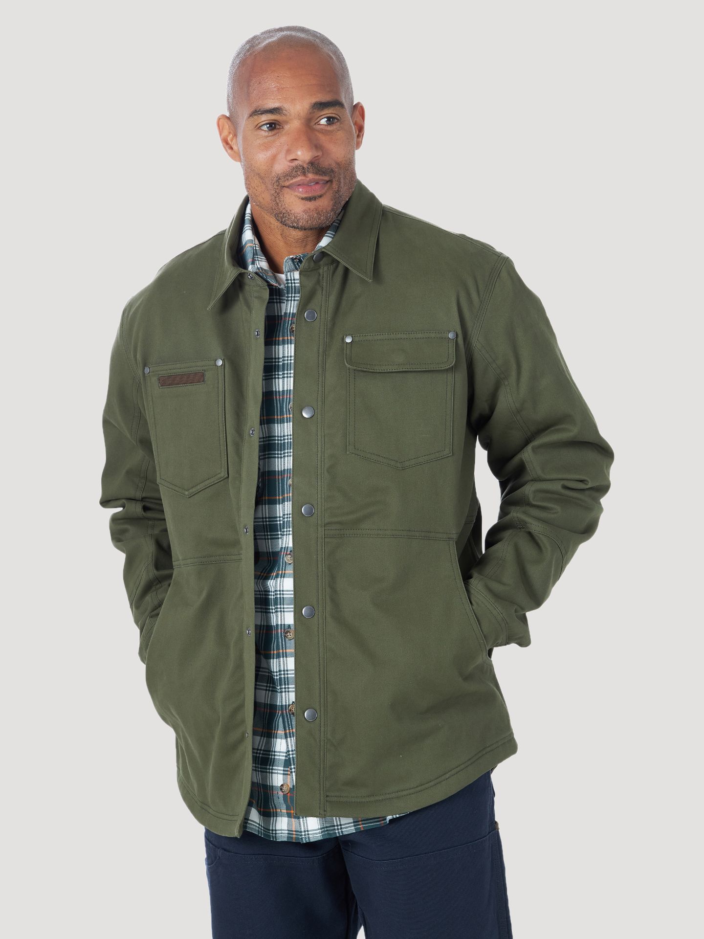 Picture of Wrangler 3W195 RIGGS WORKWEAR® Twill Shirt Work Jacket -  Tough Layers