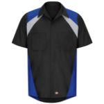 Picture of Red Kap® SY28-TRI-COLOR Men's Short Sleeve Tri-Color Shop Shirt