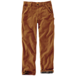 Picture of Carhartt B111 Mens Loose Fit Washed Duck Flannel-Lined Utility Work Pant
