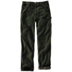 Picture of Carhartt B111 Mens Loose Fit Washed Duck Flannel-Lined Utility Work Pant