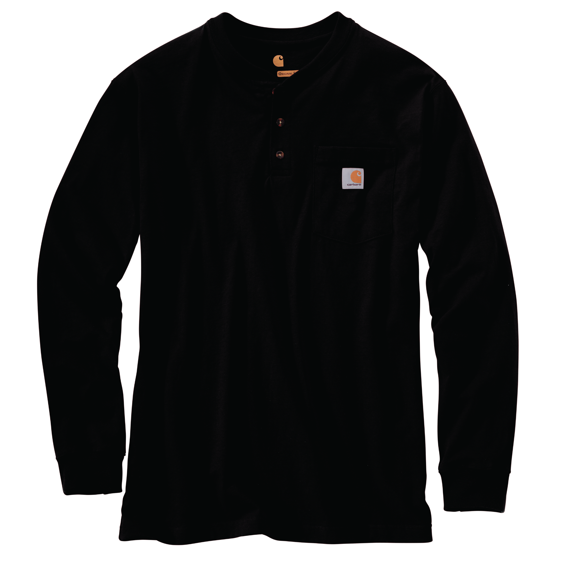Picture of Carhartt K128 Mens Loose Fit Heavyweight Long-Sleeve Pocket Henley T-Shirt