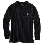 Picture of Carhartt K128 Mens Loose Fit Heavyweight Long-Sleeve Pocket Henley T-Shirt