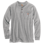 Picture of Carhartt K128 Mens Loose Fit Heavyweight Long-Sleeve Pocket Henley T-Shirt