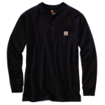 Picture of Carhartt K128 Mens Loose Fit Heavyweight Long-Sleeve Pocket Henley T-Shirt