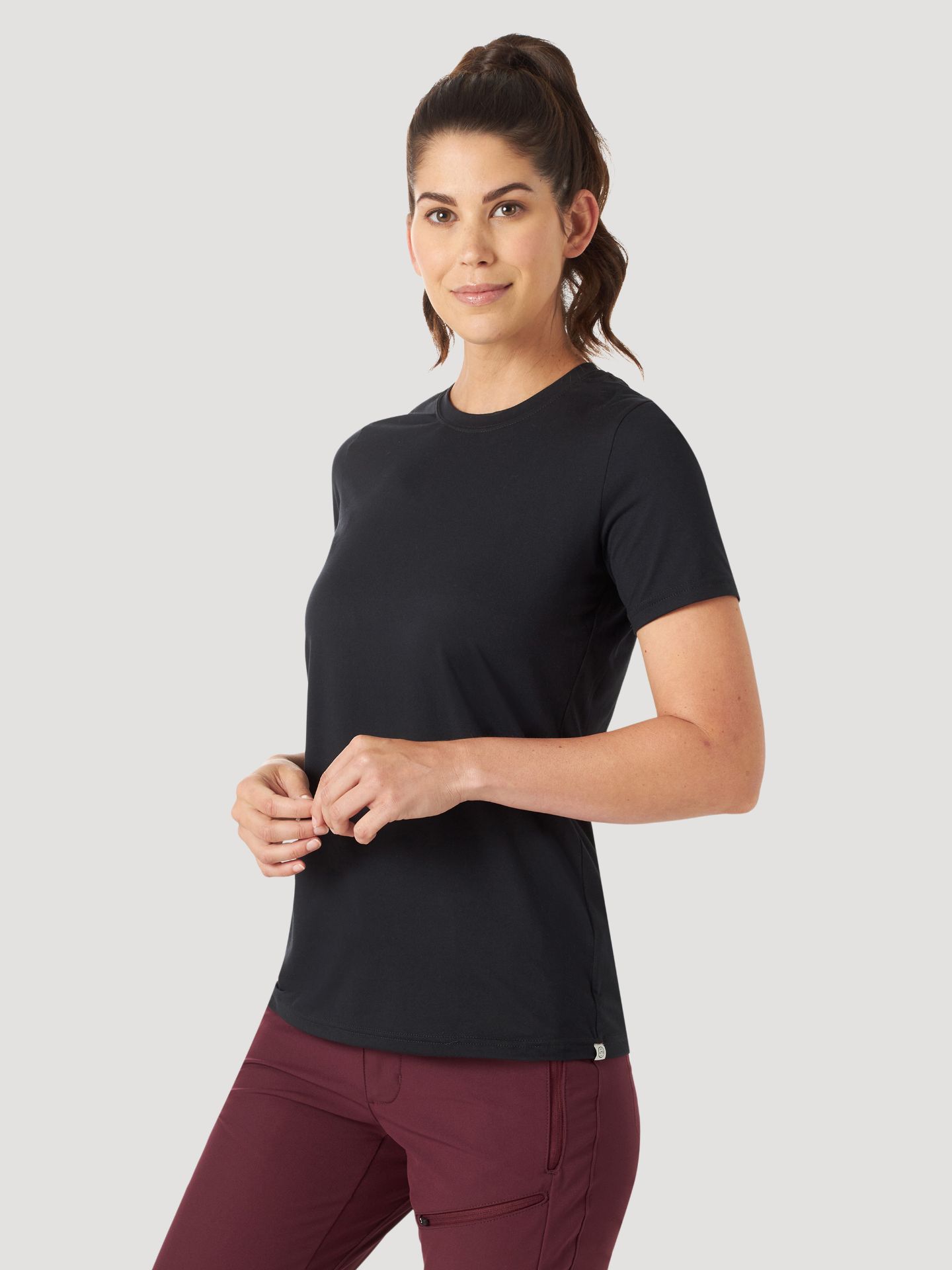 Picture of Wrangler LAK17 ATG -x- Womens Short Sleeve Crewneck Tee