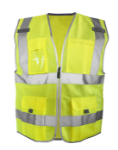 Picture of Occunomix LUX-SSFULLZ SOLID DUAL STRIPE VEST w/ZIPPER