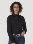 Picture of Wrangler LW1002X Black Long Sleeve Solid Shirt