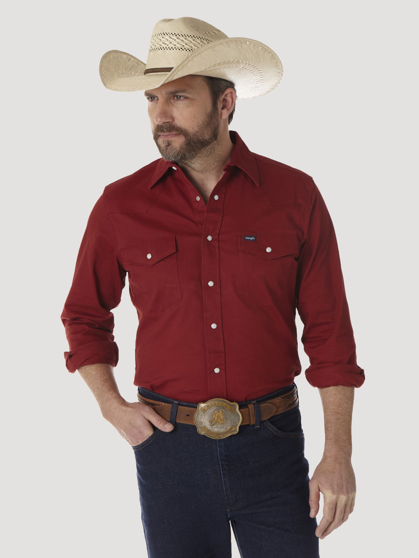 Picture of Wrangler MACW06R Advanced Comfort Long Sleeve Workshirt