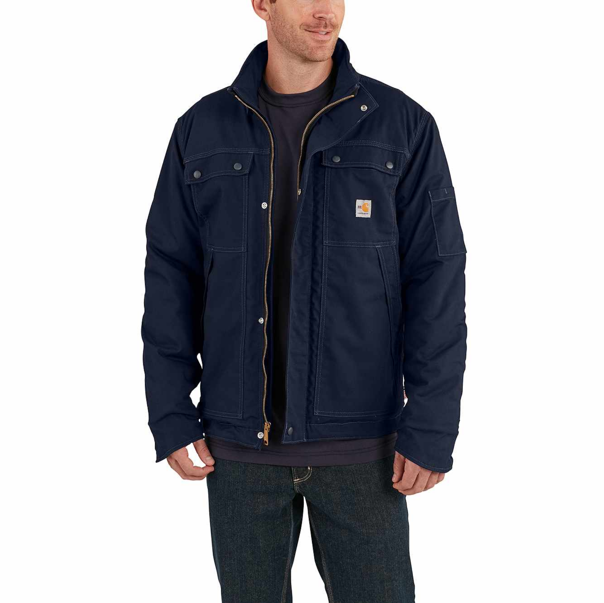 Picture of Carhartt 102182 Mens Flame Resistant Full Swing®  Relaxed Fit Quick Duck Insulated Coat