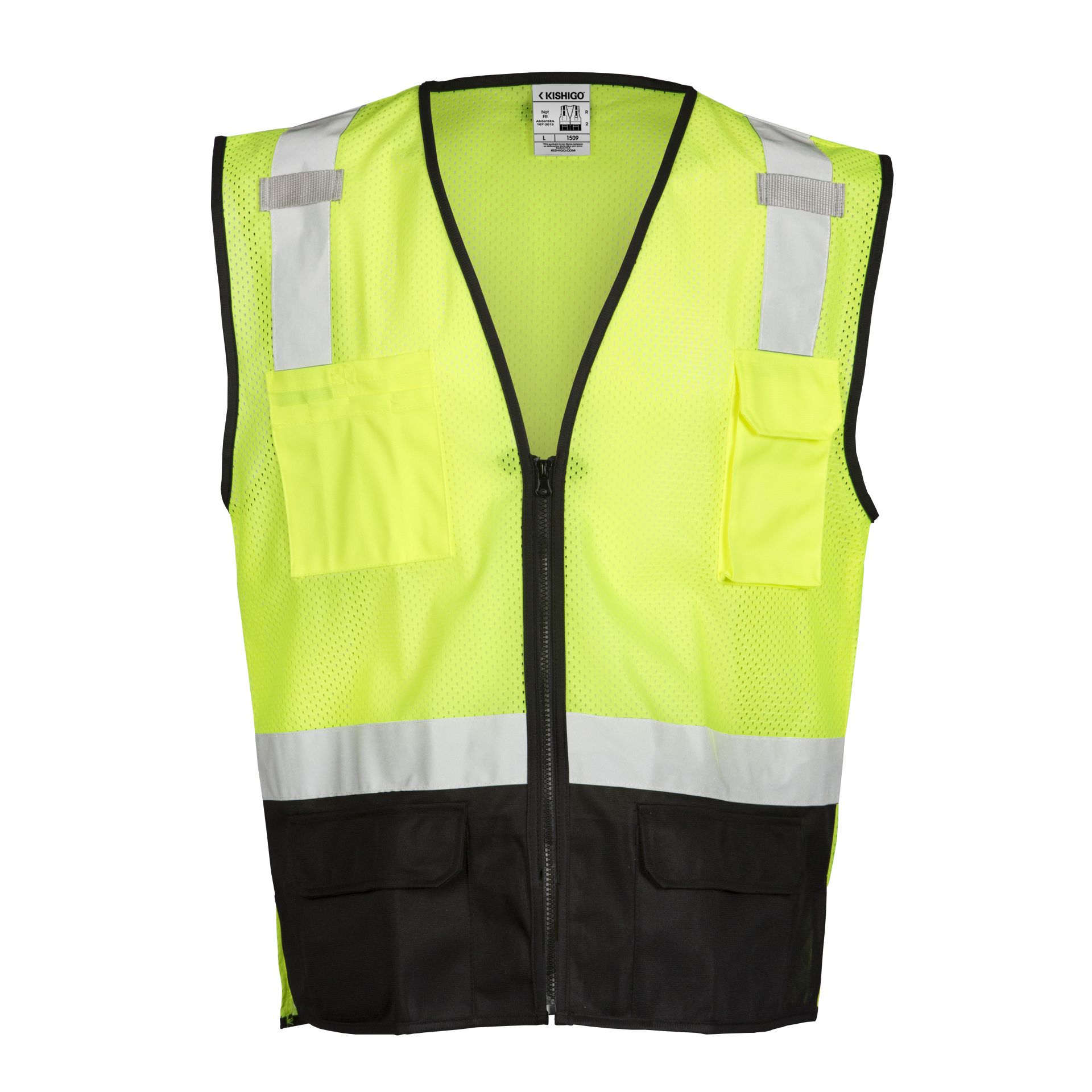 Picture of Kishigo 1509 Black Bottom Mesh Vest