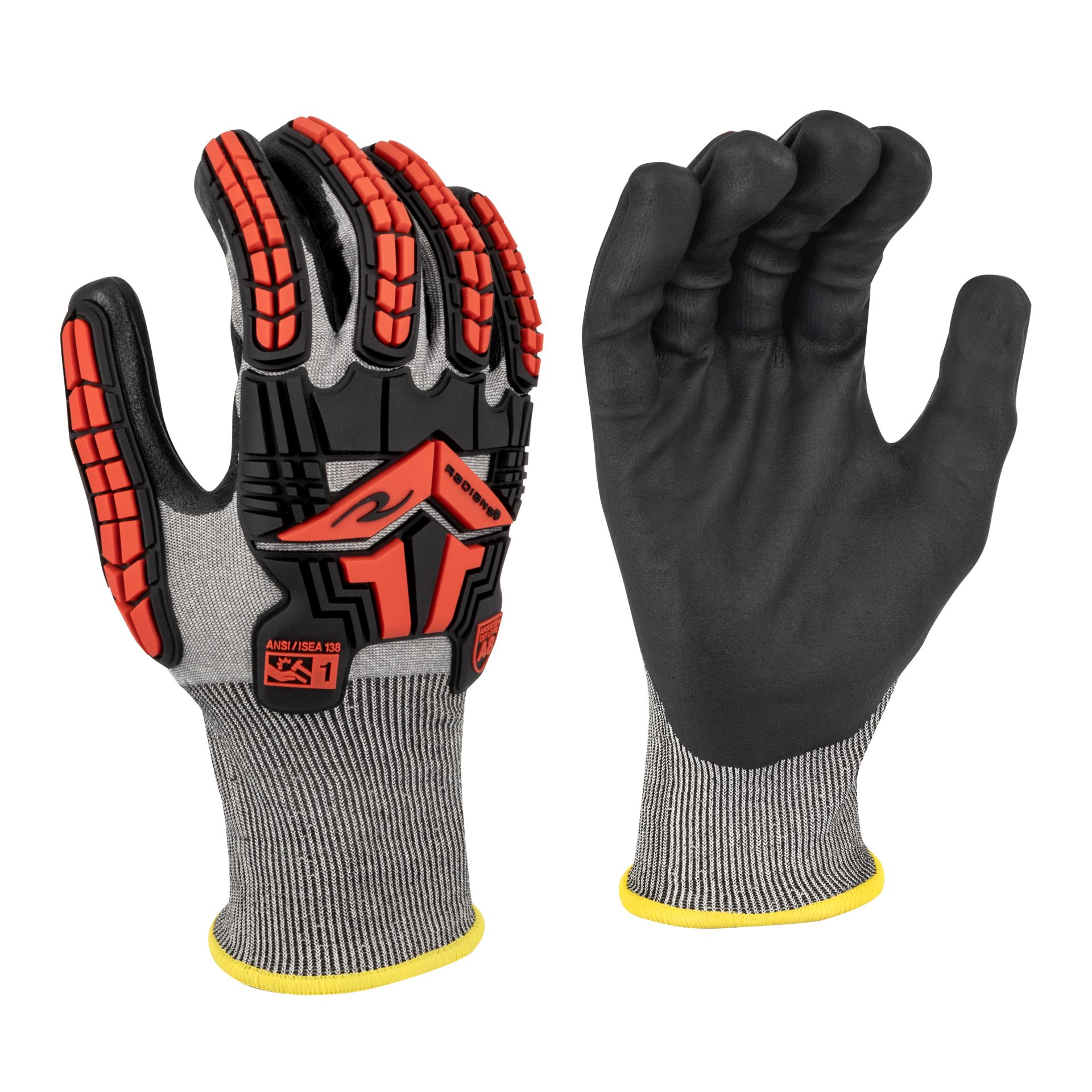 Picture of Radians RWG581 Radians RWG581 Cut Level A8 Foam Nitrile Coated Glove with TPR Impact Protection