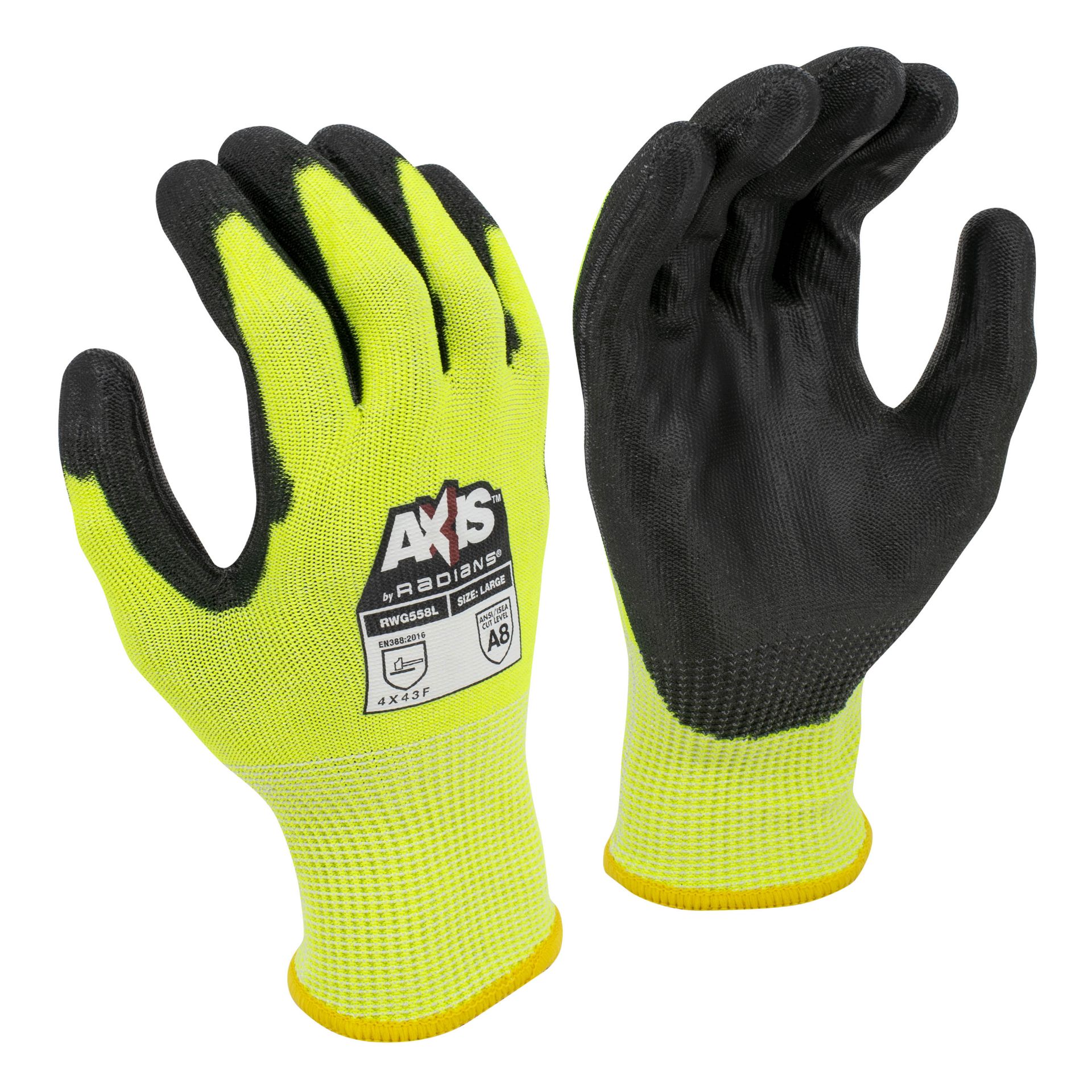 Picture of Radians RWG558 Radians RWG558 AXIS™ Cut Protection Level A8 PU Coated Glove