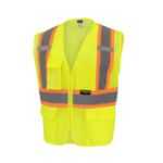 Picture of Radians SV232-2 Radians SV232 Class 2 Mesh Surveyor Vest with Side Seam Zippers and Two-Tone Tape