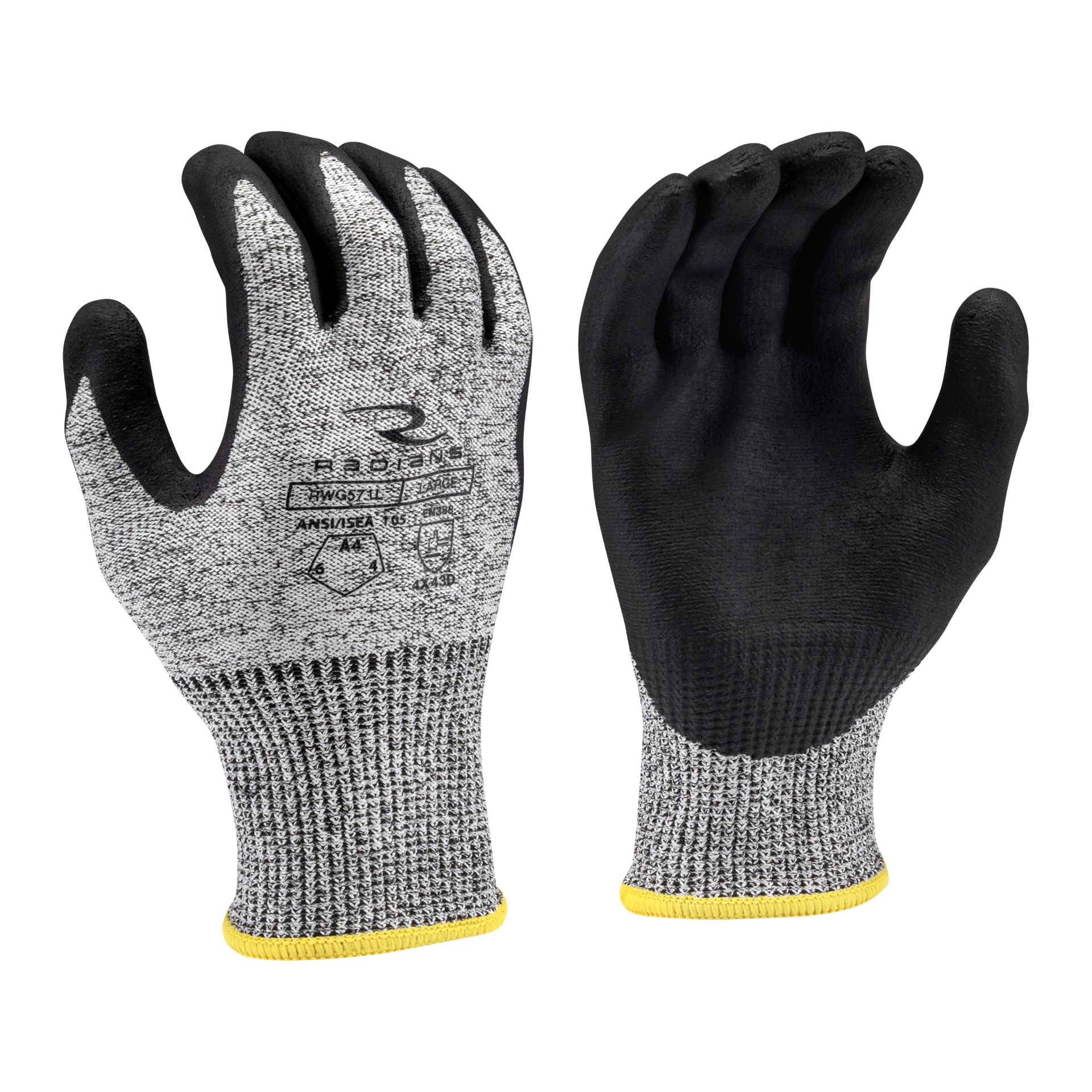 Picture of Radians RWG571 Radians RWG571 HPPE/Polyester Shell A4 Cut Level Foam Nitrile Palm Dip