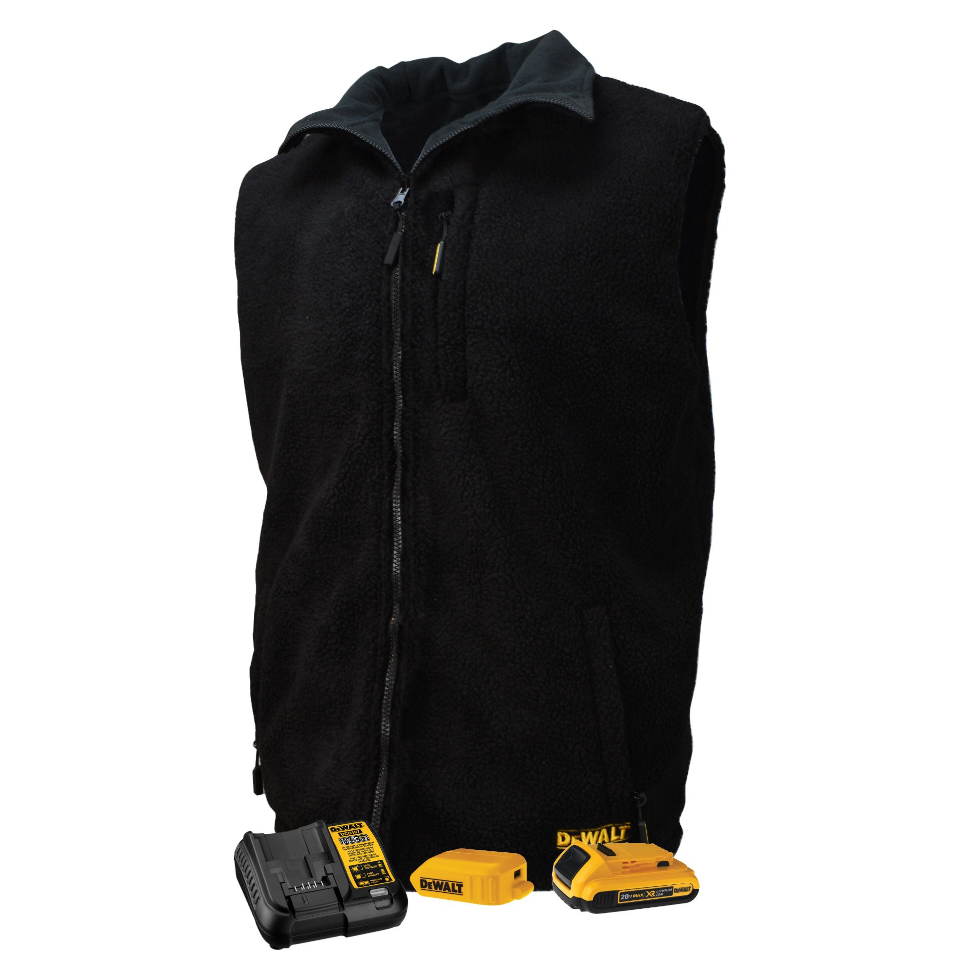Picture of DEWALT DCHV086BD1 DEWALT Men's Heated Reversible Fleece Vest Kitted Black