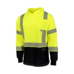 Picture of Radians ST631B-3 Radians ST631B Class 3 UPF 40 Color Block Long Sleeve T-Shirt with Hood