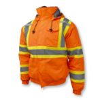 Picture of Radians SJ11QX-3 Class 3 X-Back High Visibility Quilted Bomber Jacket with Hood