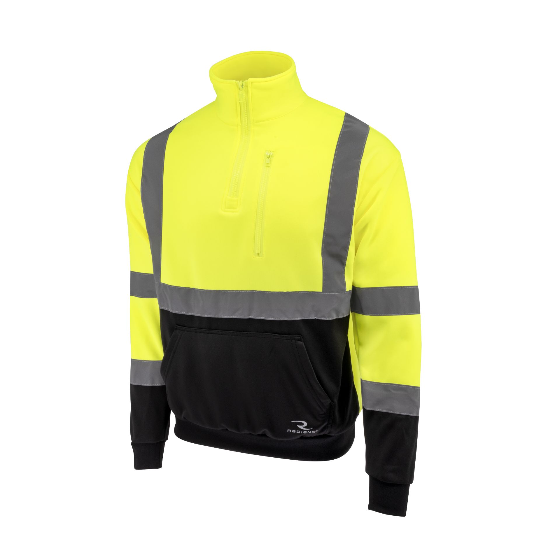 Picture of Radians SJ34B-3 Radians SJ34B-3 Class 3 Color Blocked 1/4 Zip Sweatshirt