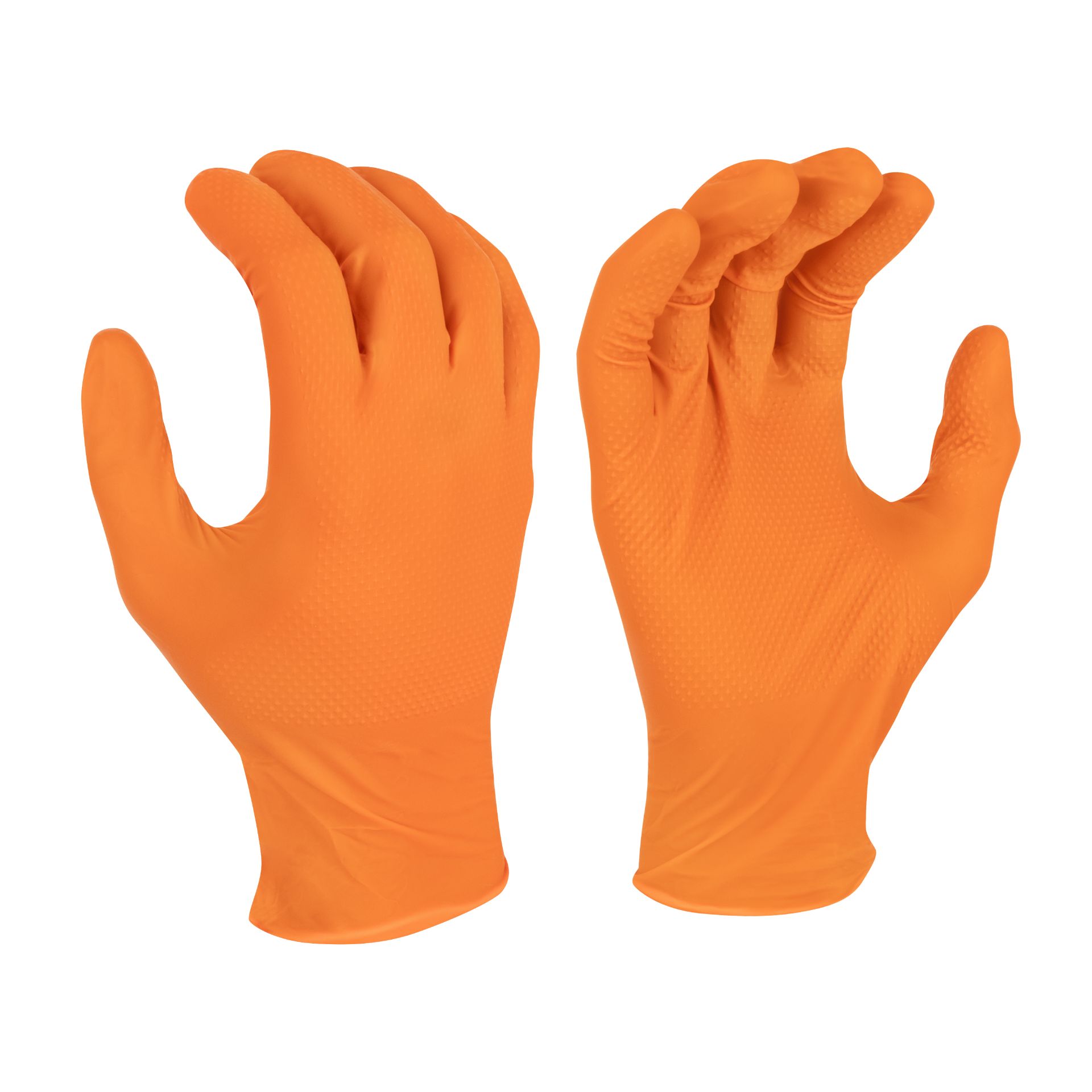 Picture of Radians RWG9608 Radians RWG9608 8 Mil Nitrile Diamond Grip Disposable Industrial Grade Glove