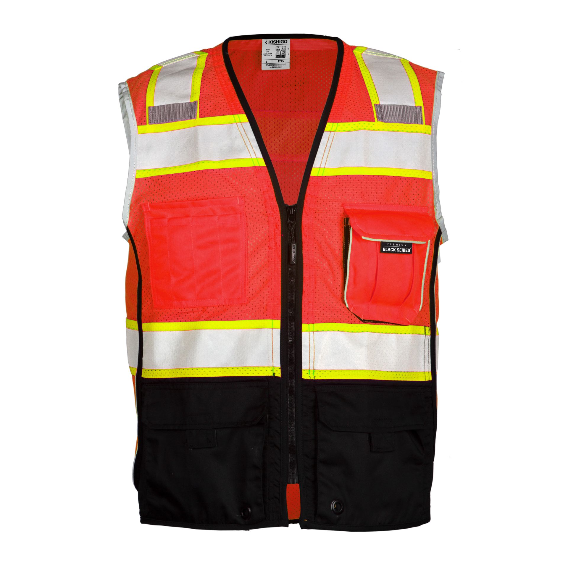 Picture of Kishigo 1715 Premium Black Series Black Bottom Vest