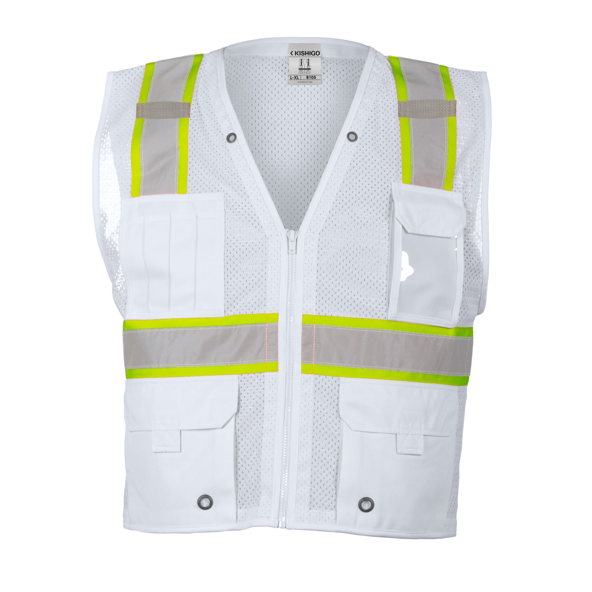 Picture of Kishigo B105 Enhanced Visibility Series Multi Pocket Mesh Vest