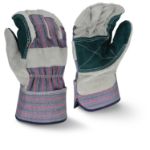 Picture of Radians RWG3200DP Radians RWG3200DP Regular Shoulder Gray Split Cowhide Double Leather Palm Glove